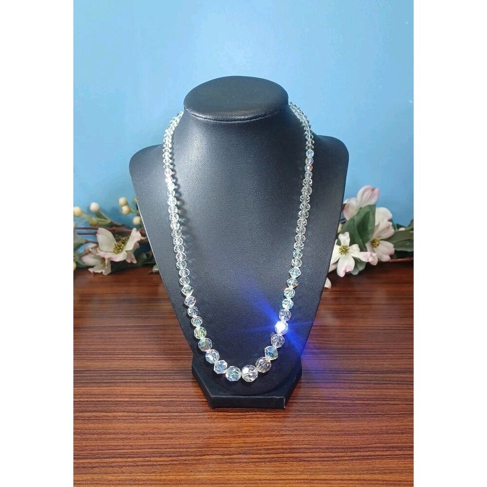 Aurora Borealis Necklace Gorgeous Bling Rainbow Beautiful 20 Inch Adjustable